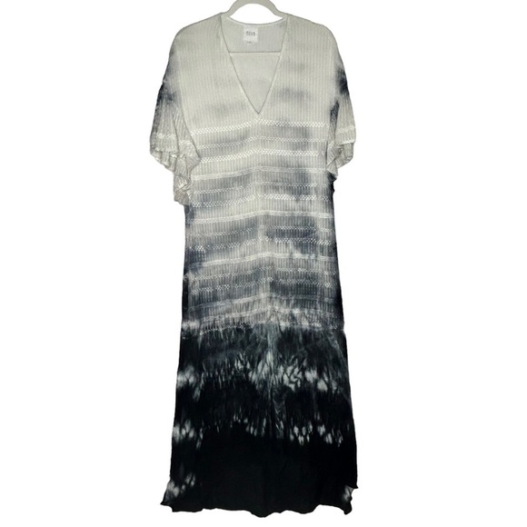 TRYB Ombre Tie Dye 100% Silk High Low Maxi Dress - Picture 2 of 12